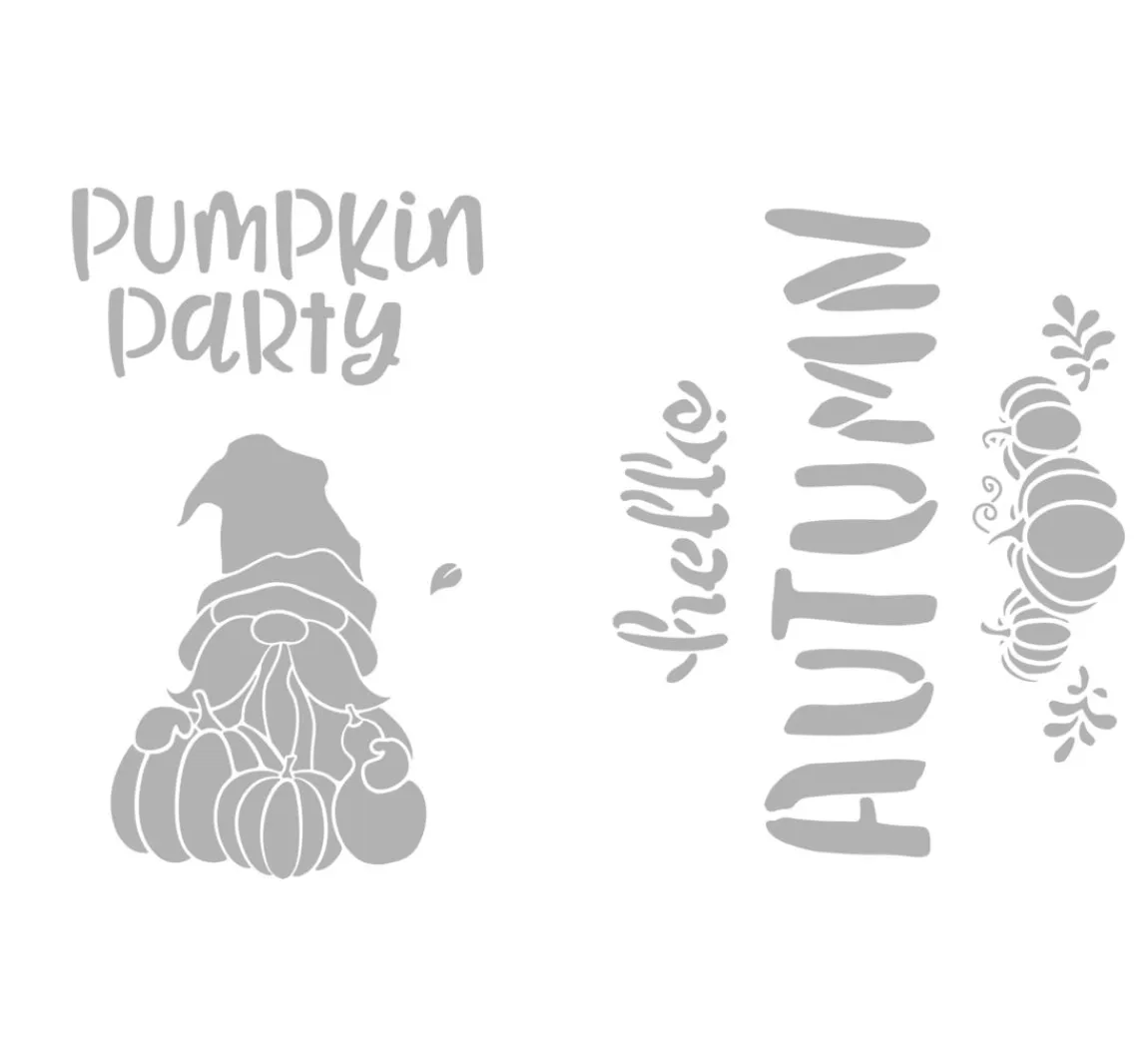 Clearance VBS Schablonen-Set "Autumn & Pumpkin", A4