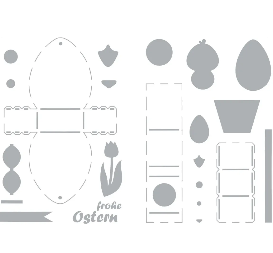 VBS Schablonen-Set "Küken-Schachteln"