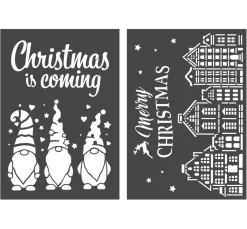 Best VBS Schablonen-Set "Merry Christmas", A4