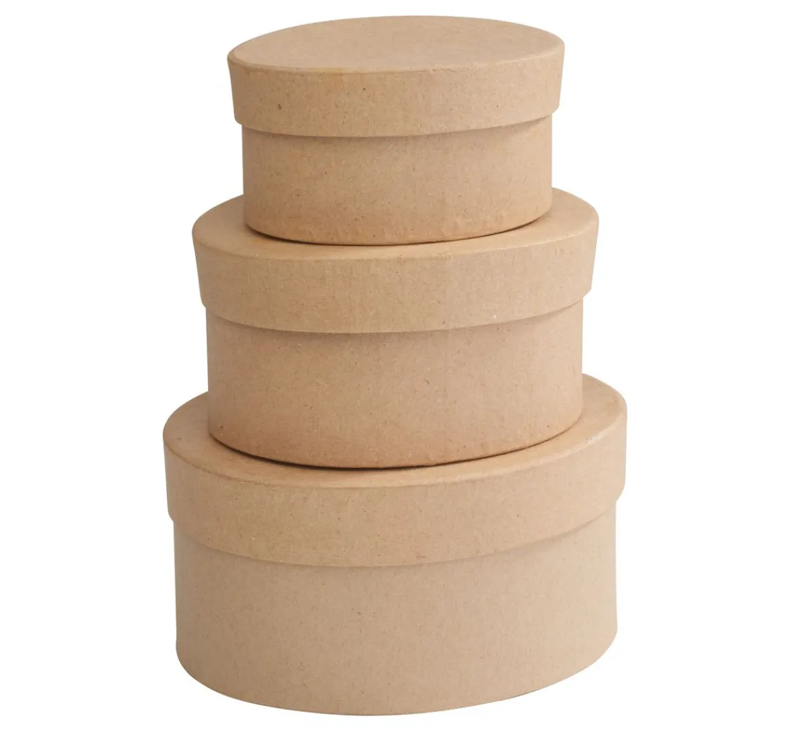 New VBS Schachteln „Oval“, 3er-Set