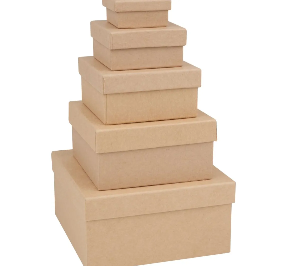 Outlet VBS Schachteln "Quadrat", 5er-Set