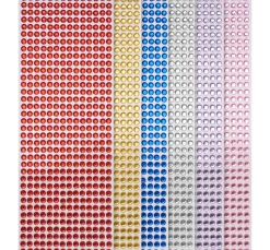 Best VBS XXL VBS Schmucksteine "6 Farben", 6 Karten à 500 Stück