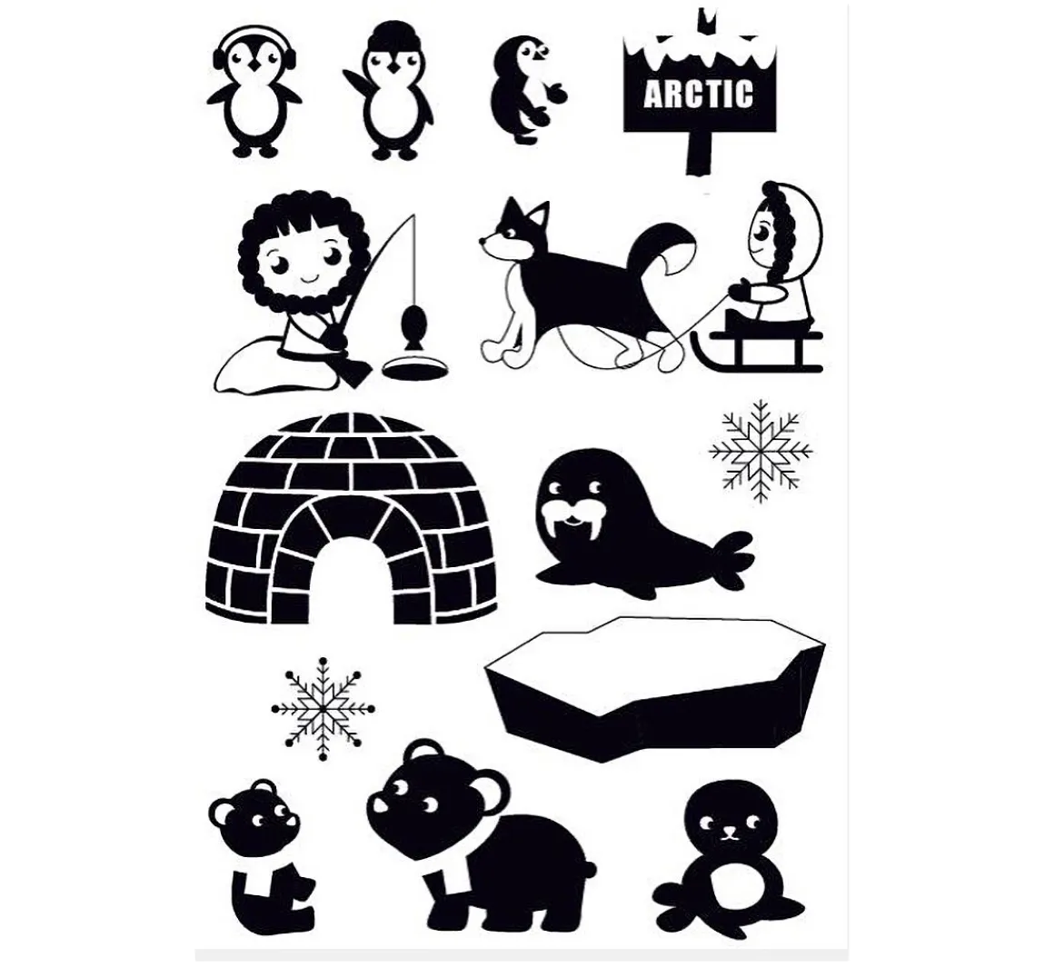 Hot VBS Silikonstempel "Polarwelt"