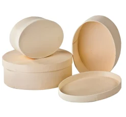 Discount VBS Spanschachteln "Oval", 3er-Set