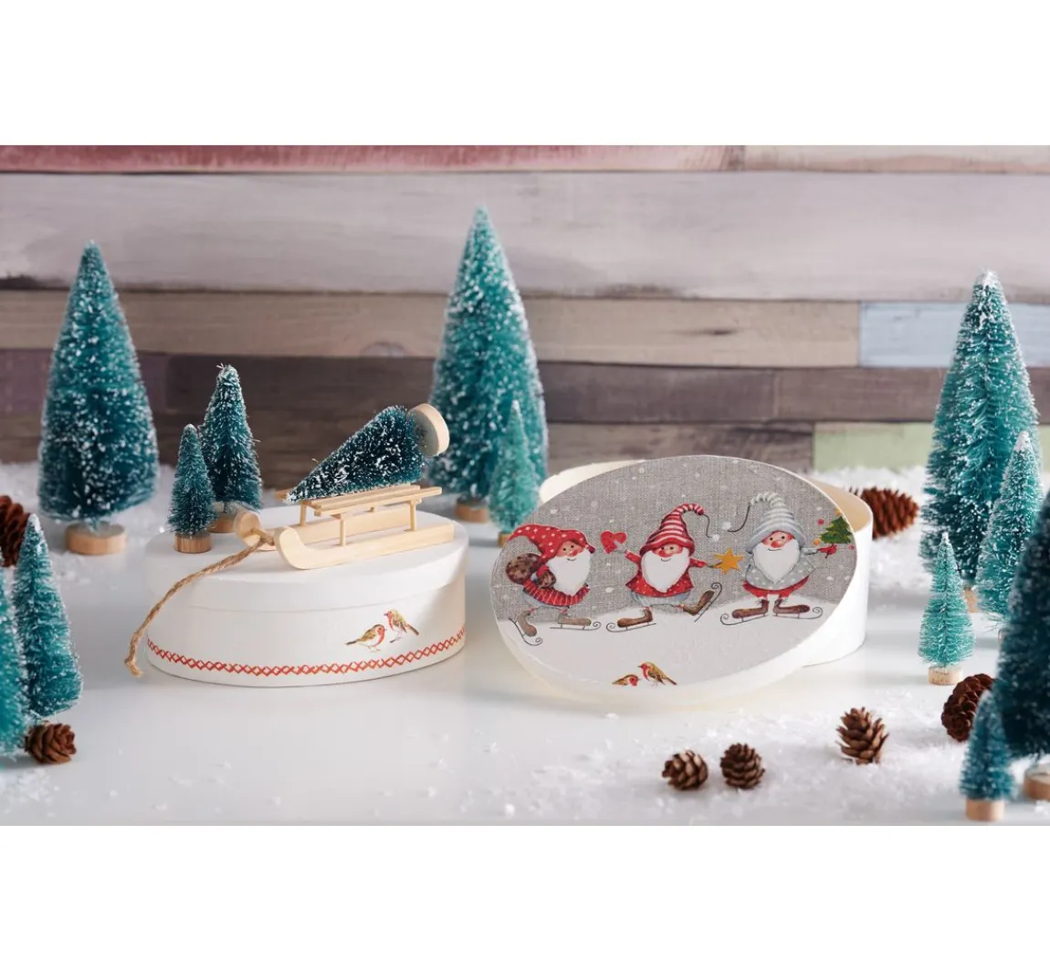 Discount VBS Spanschachteln "Oval", 3er-Set
