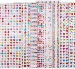 Discount VBS XXL VBS Strassstein-Sticker "Bunt gemixt", 8 Karten