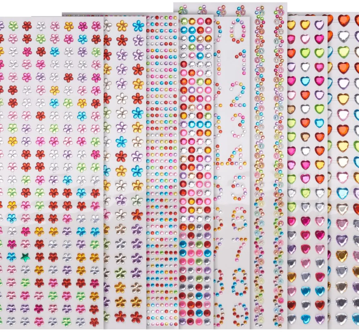 Discount VBS XXL VBS Strassstein-Sticker "Bunt gemixt", 8 Karten