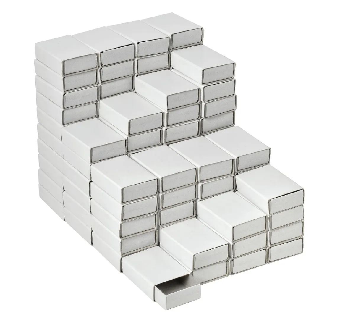Discount VBS XXL VBS Streichholzschachteln "Weiß", 5 cm, 100 Stück