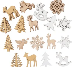 Outlet VBS Streuteile "Weihnachtsmotive" in Holzbox