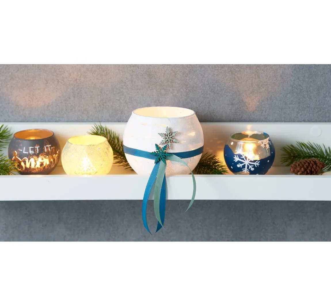 Sale VBS Teelichtglas "Bowl", Ø 6,7 cm, 4 Stück
