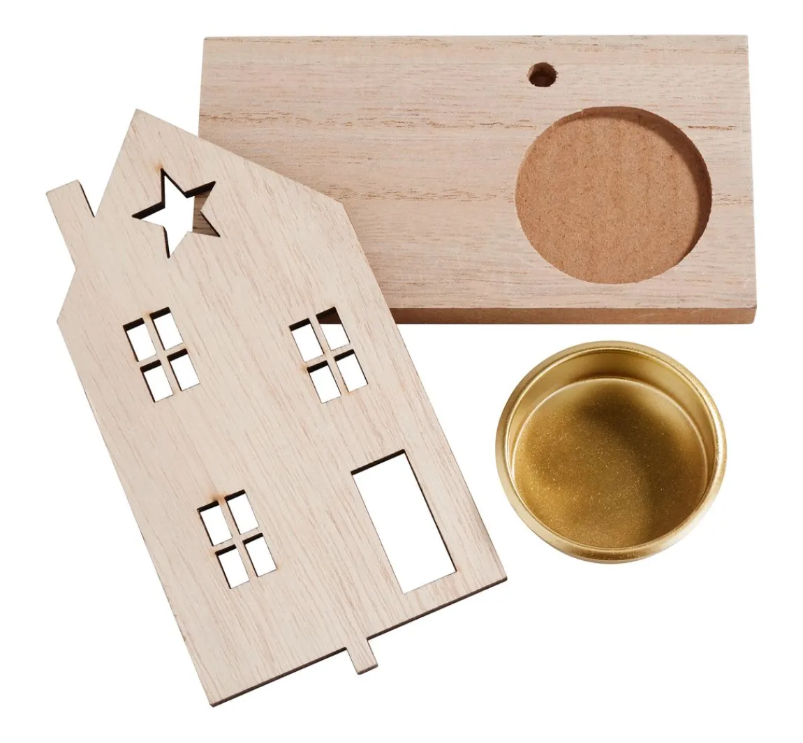 Discount VBS Teelichthalter "Weihnachtshaus"