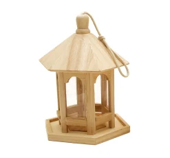 Outlet VBS Vogel-Futterhaus, 6 eckig, Holz