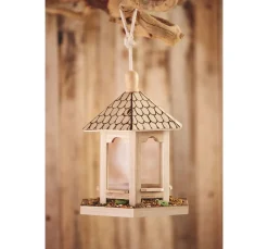 Outlet VBS Vogel-Futterhaus, 6 eckig, Holz