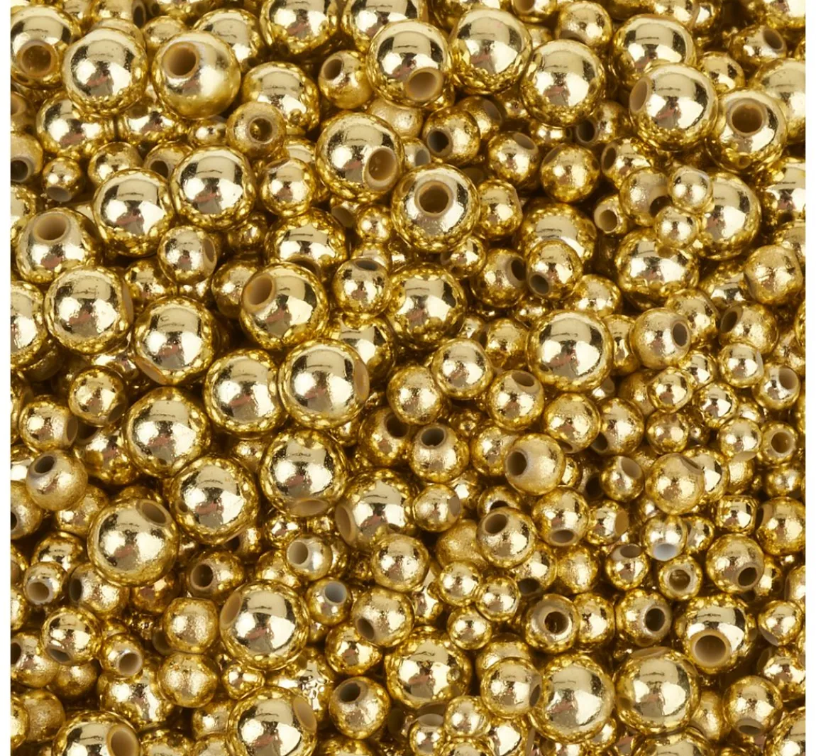 Clearance VBS XXL VBS Wachsperlen-Sortiment "Gold", 1.000 Stück