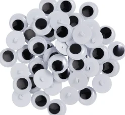 VBS XXL VBS Wackelaugen zum Annähen "Rund", 15 mm, 50 Stück