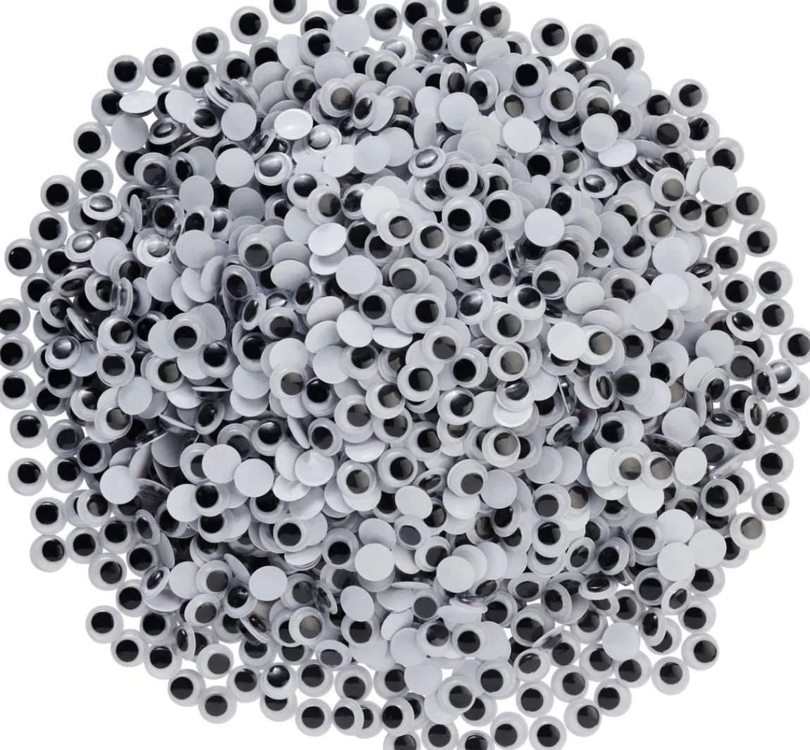 New VBS XXL VBS Wackelaugen zum Aufkleben "Rund", 12 mm, 1.500 Stück