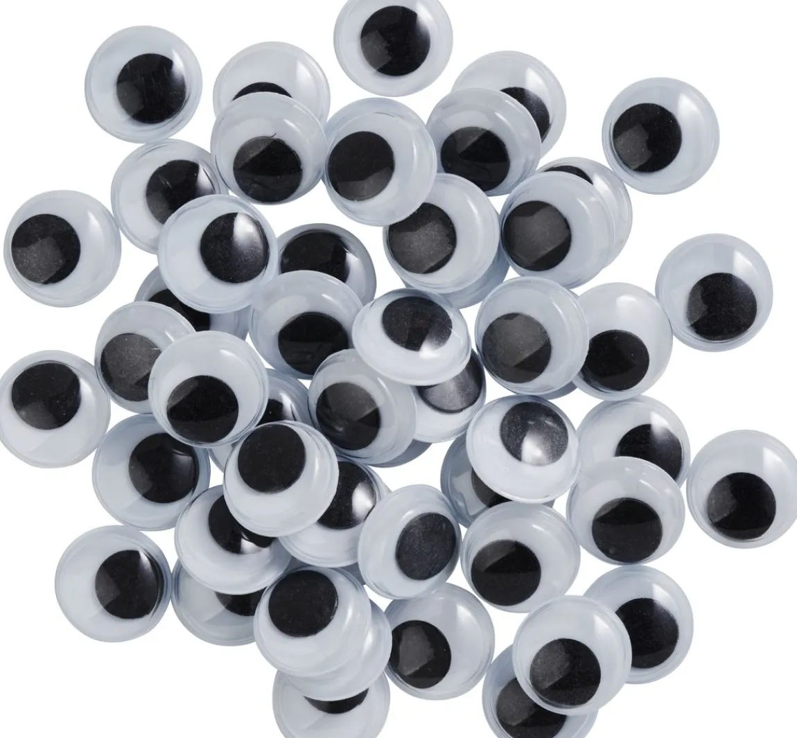 VBS Wackelaugen zum Aufkleben "Rund", 12 mm, 50 Stück