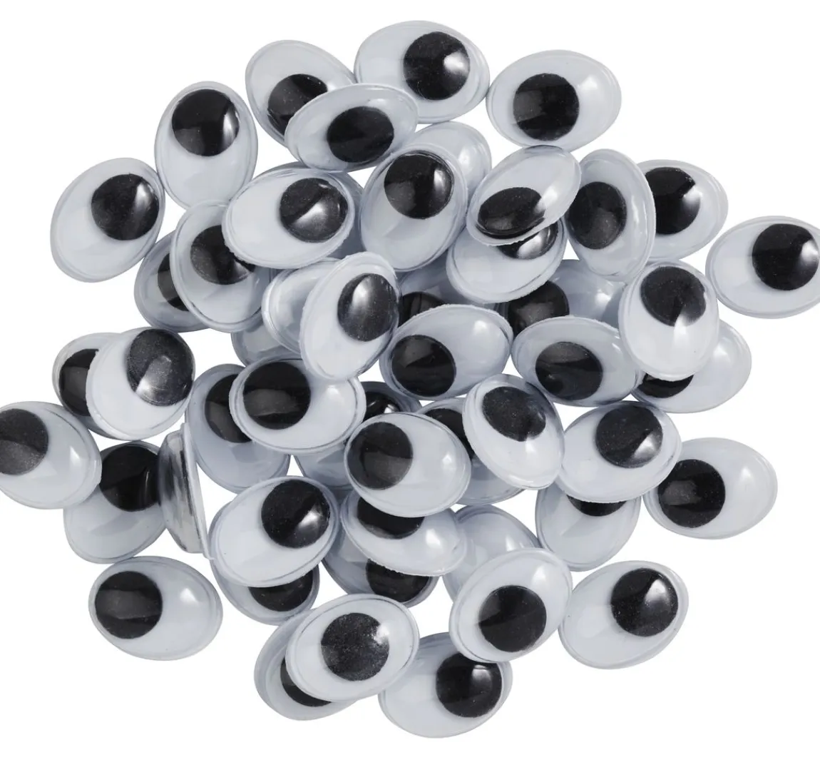 Outlet VBS Wackelaugen zum Aufkleben "Oval", 10 mm, 50 Stück
