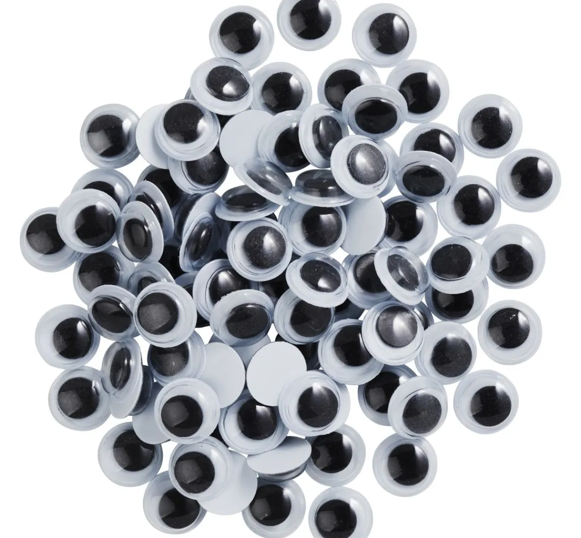 Outlet VBS Wackelaugen zum Aufkleben "Rund", 8 mm, 100 Stück