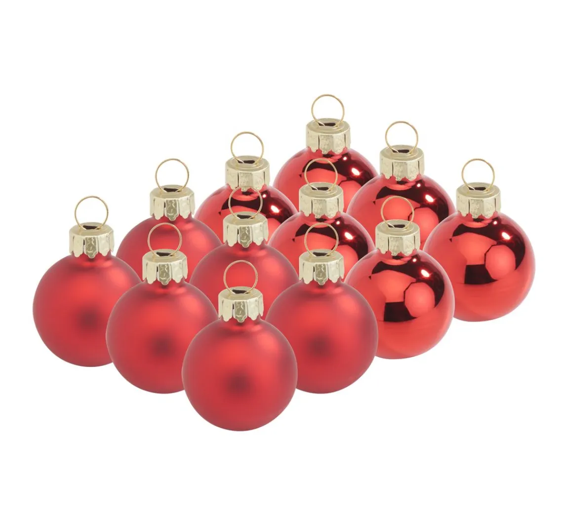 Sale VBS Weihnachtskugeln "Mini" aus Kunststoff, Ø 3 cm