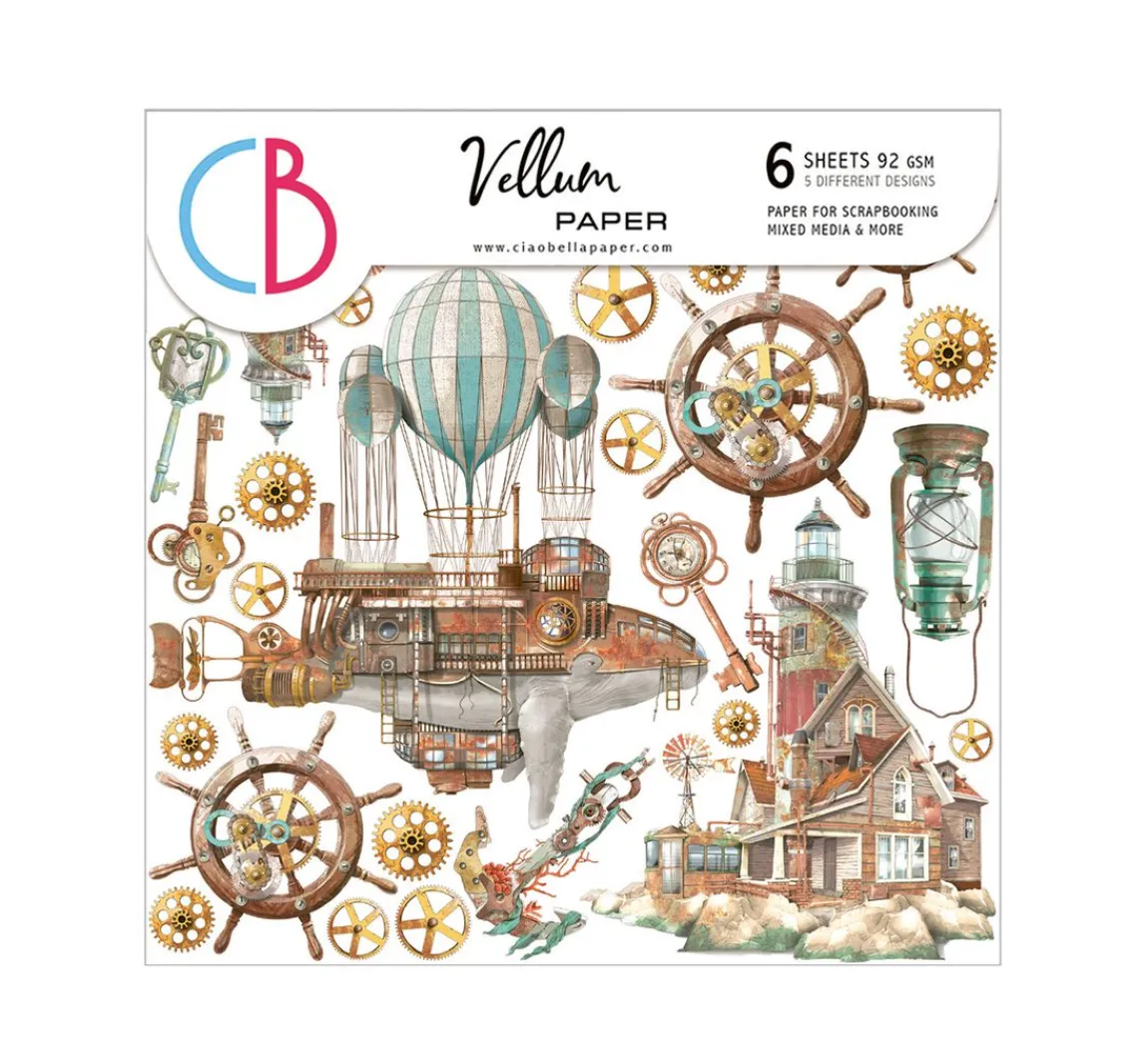 Best Ciao Bella Vellum Paper "Coral Reef"