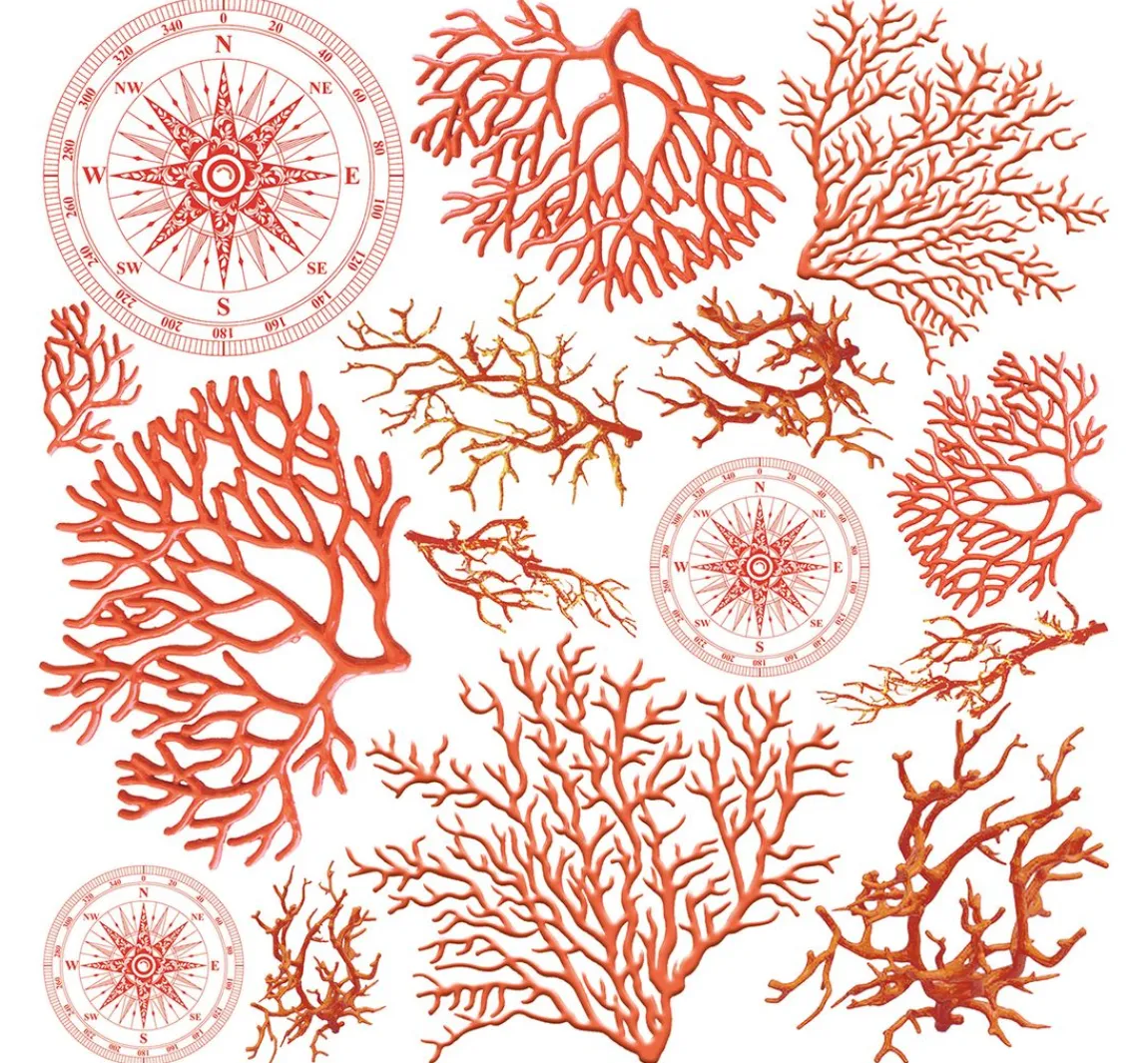 Best Ciao Bella Vellum Paper "Coral Reef"
