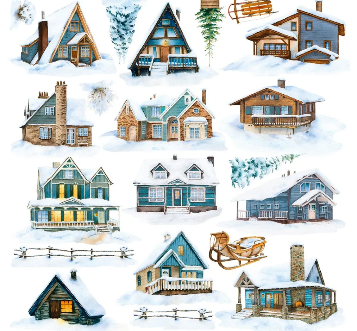 Clearance Ciao Bella Vellum Paper "Winter Journey"