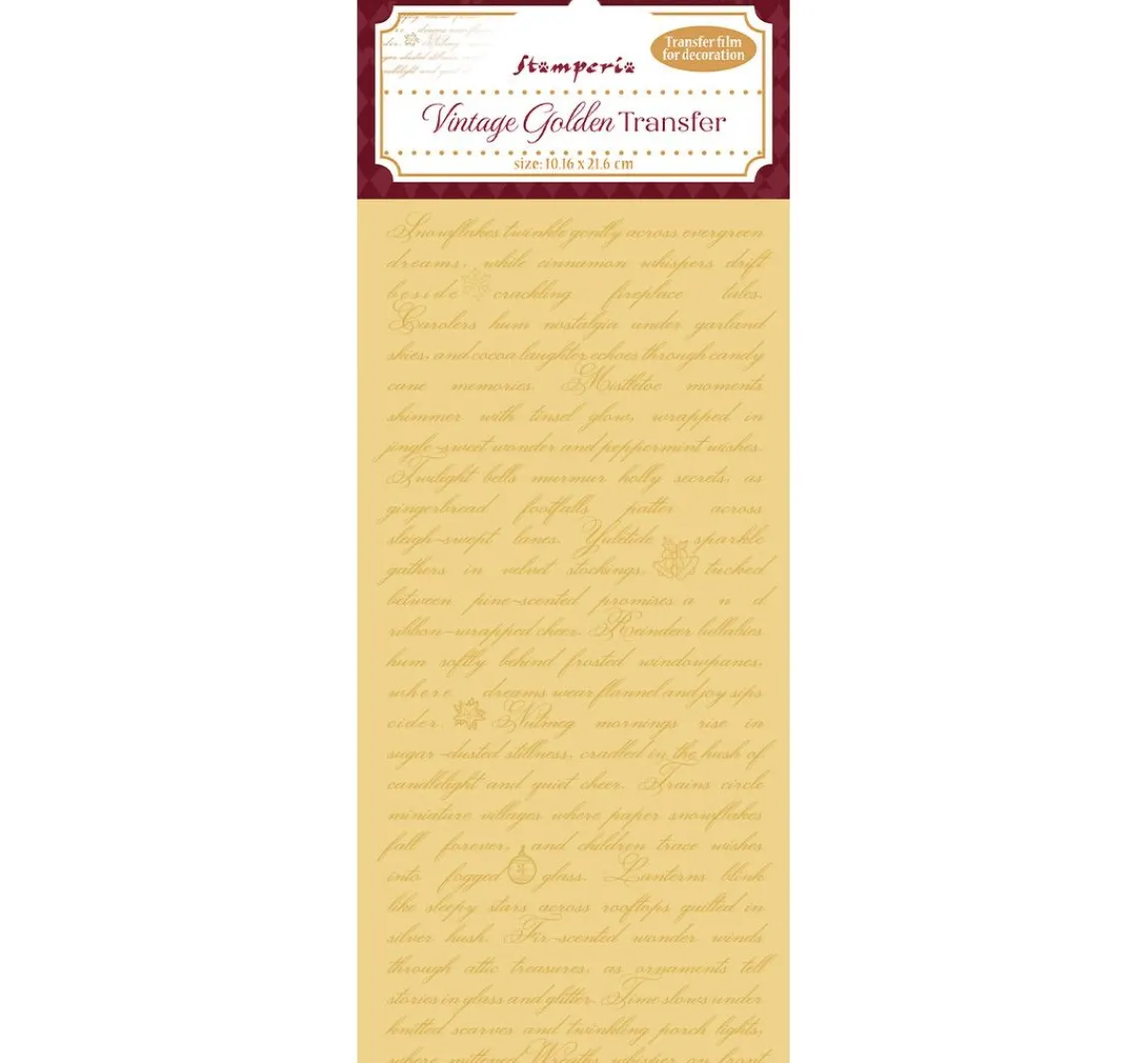 Discount Stamperia Vintage Golden Transfer