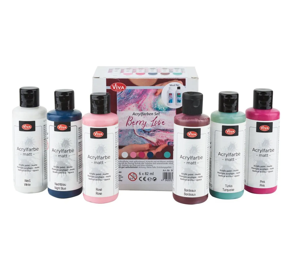 New Viva Decor Acrylfarben-Set "Berry Love"
