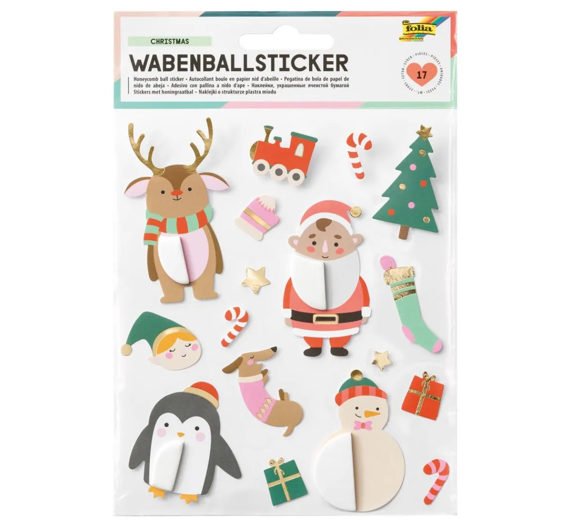 Hot folia Wabenball Sticker "Christmas"