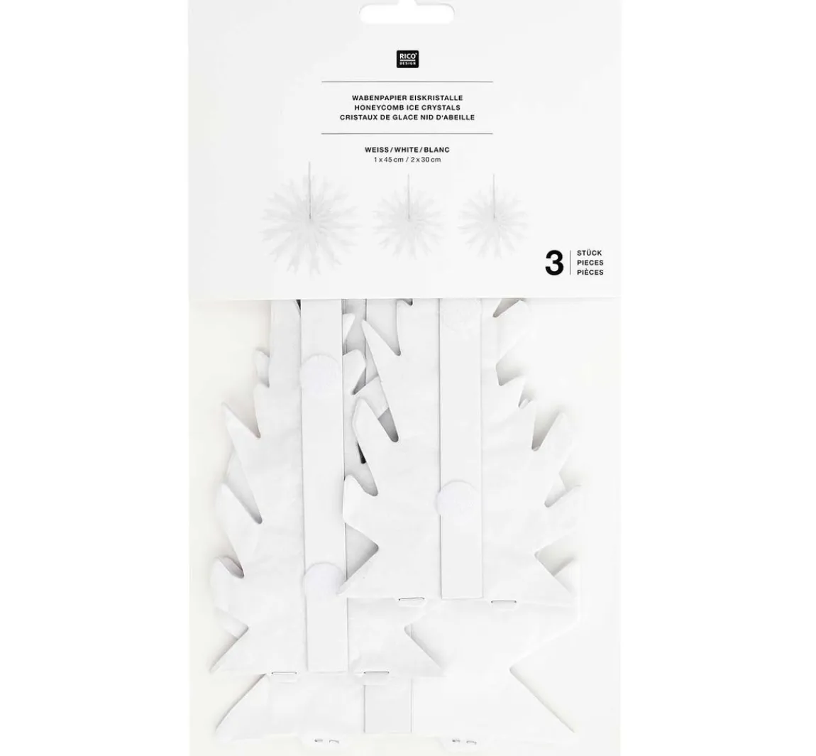 Rico Design Wabenpapier-Eiskristalle