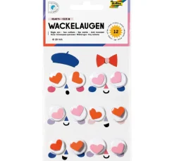 Outlet folia Wackelaugen "Hearts", 20 mm, selbstklebend