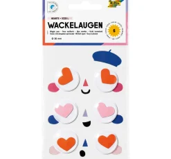 New folia Wackelaugen "Hearts", 30 mm, selbstklebend