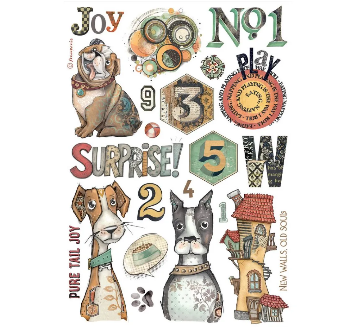 Sale Stamperia Washi Pad "Furry Friends"