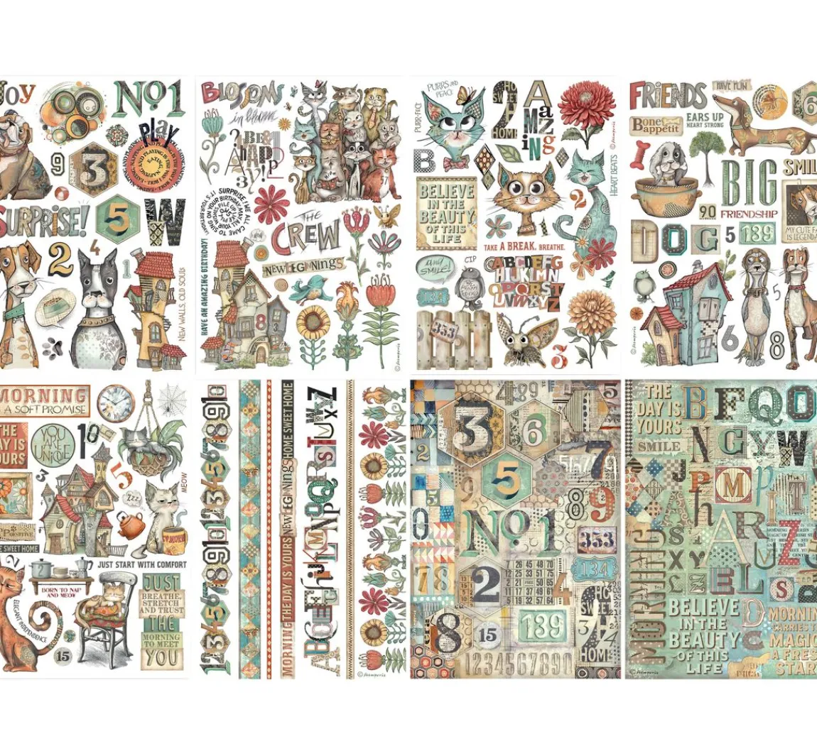 Sale Stamperia Washi Pad "Furry Friends"