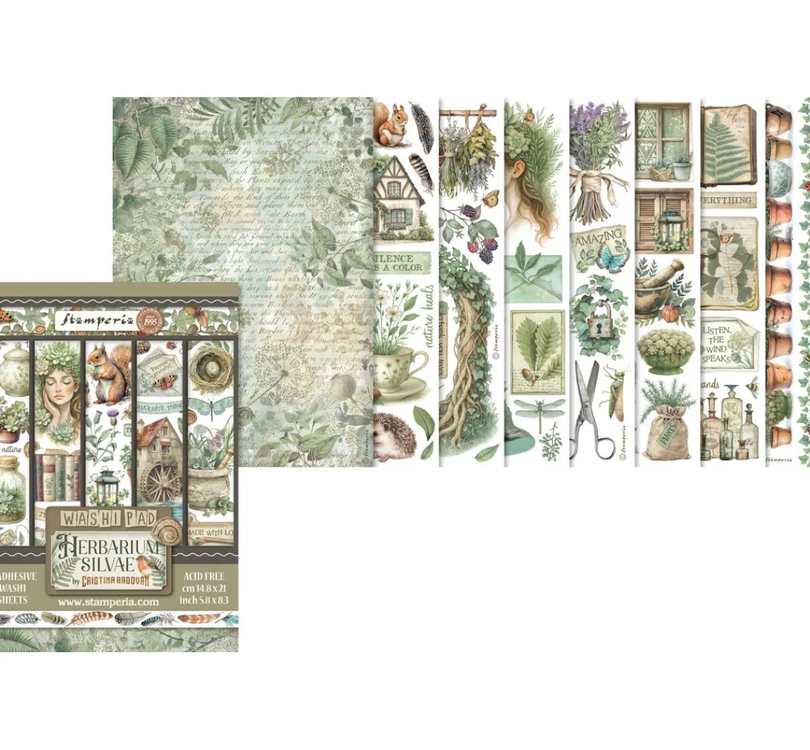 Online Stamperia Washi Pad "Herbarium Silvae"