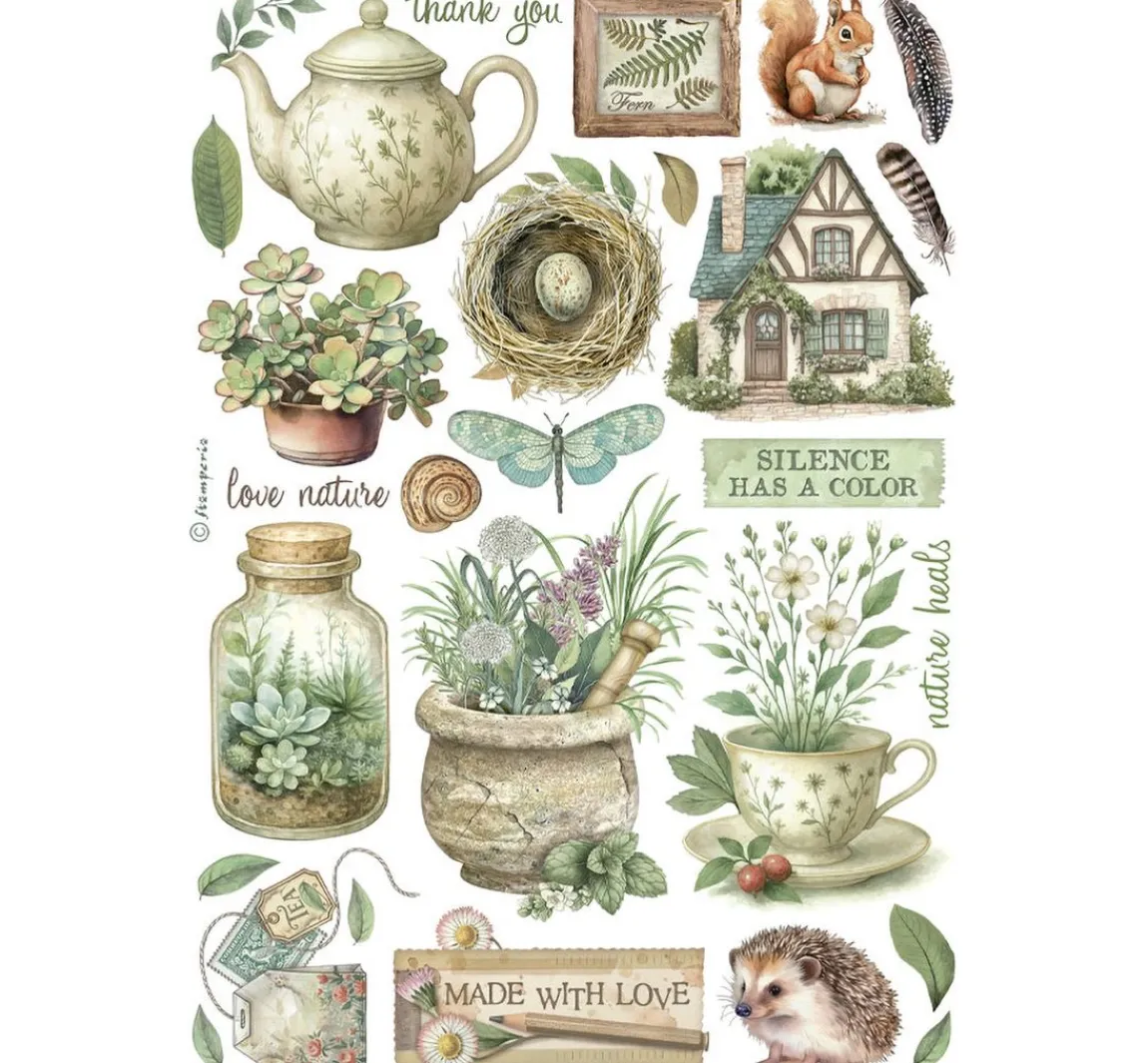 Online Stamperia Washi Pad "Herbarium Silvae"
