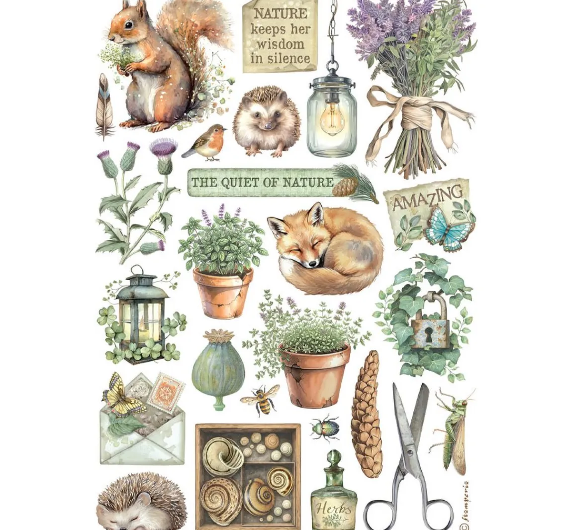 Online Stamperia Washi Pad "Herbarium Silvae"