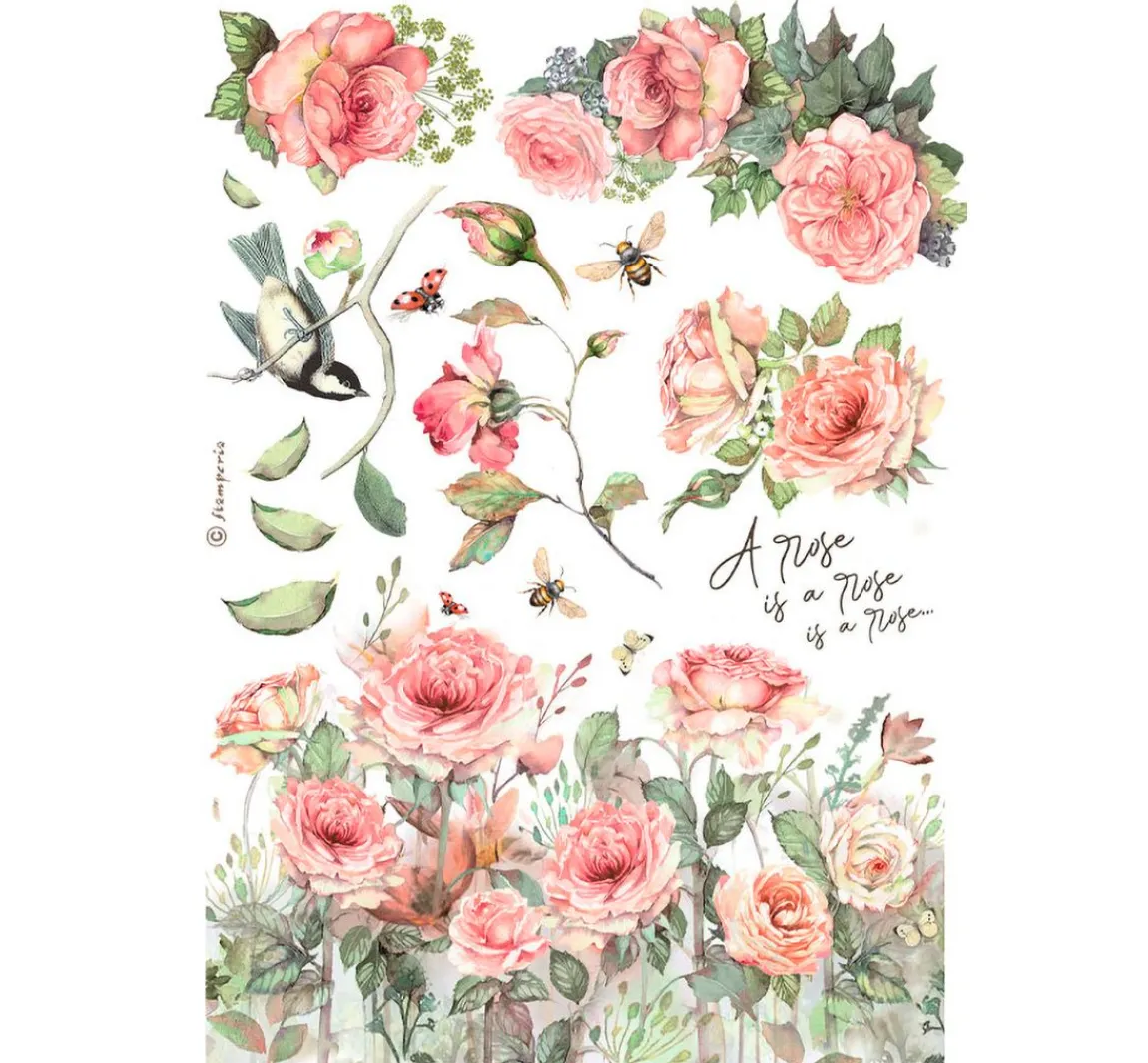 Outlet Stamperia Washi Pad "House of Roses"