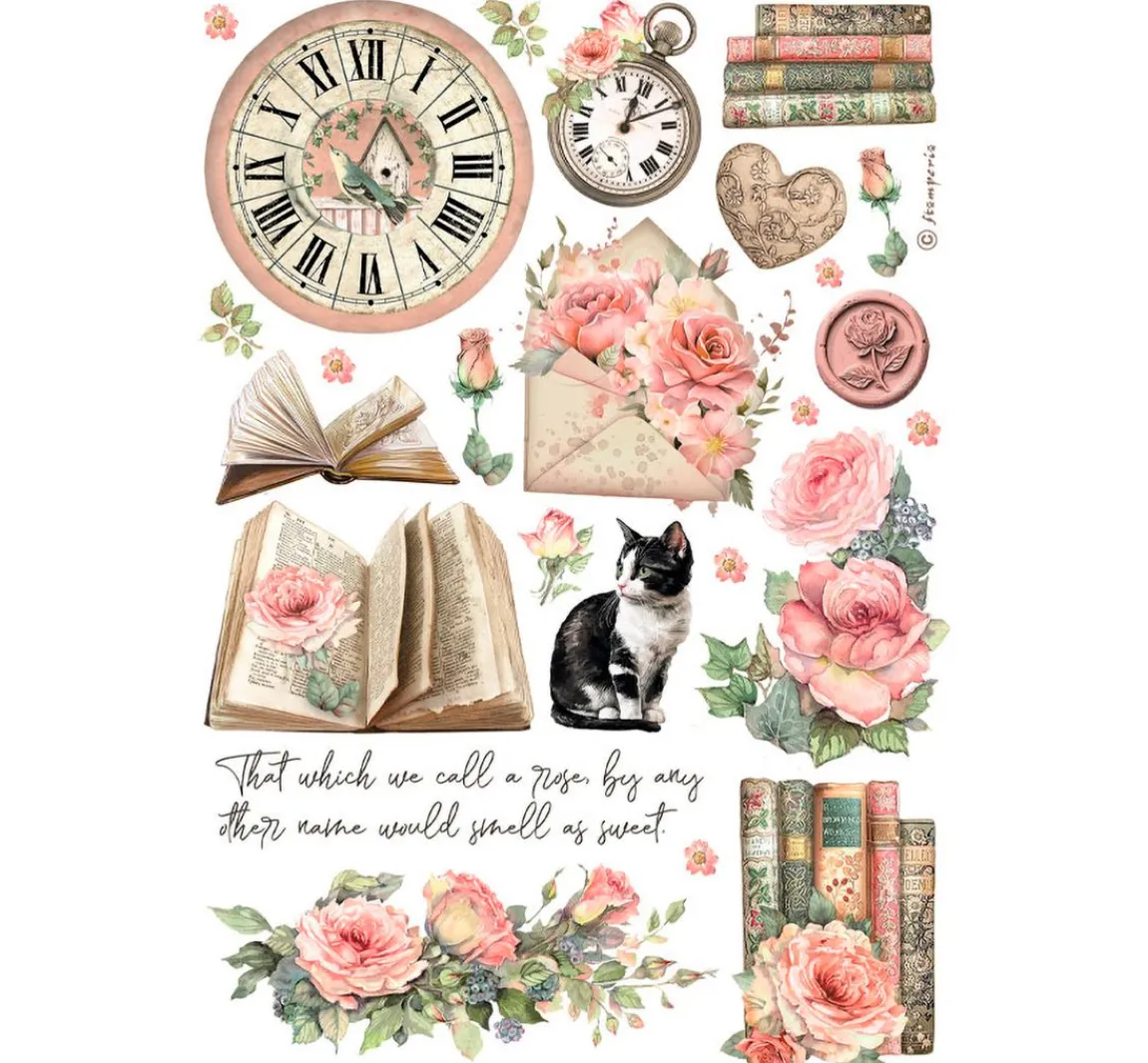 Outlet Stamperia Washi Pad "House of Roses"