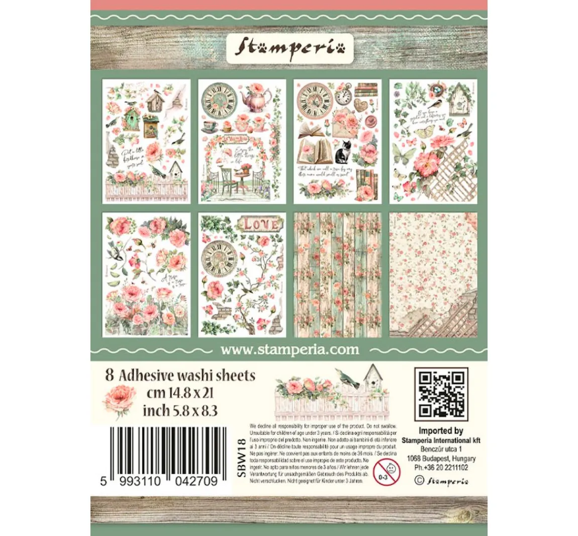 Outlet Stamperia Washi Pad "House of Roses"