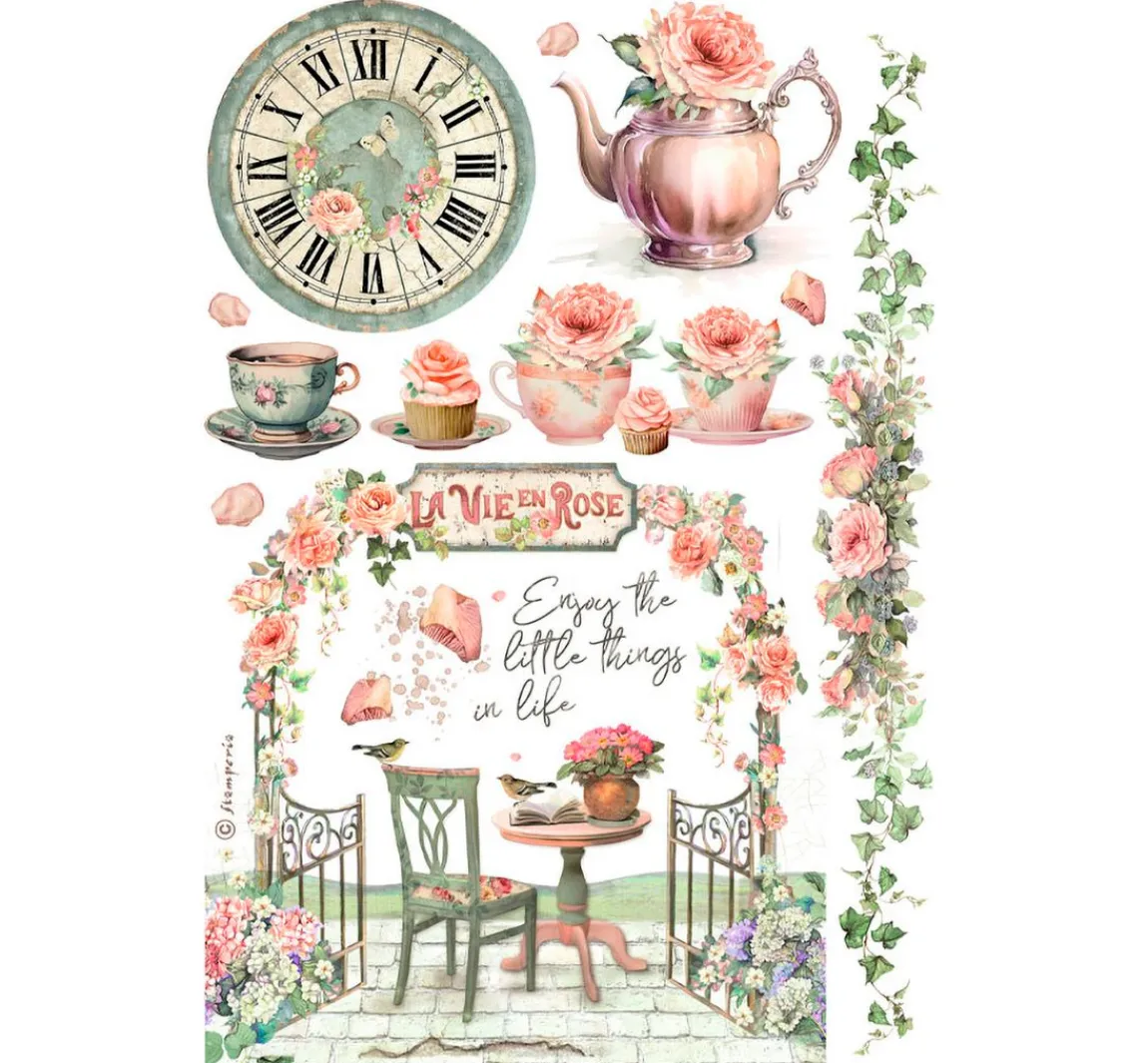 Outlet Stamperia Washi Pad "House of Roses"