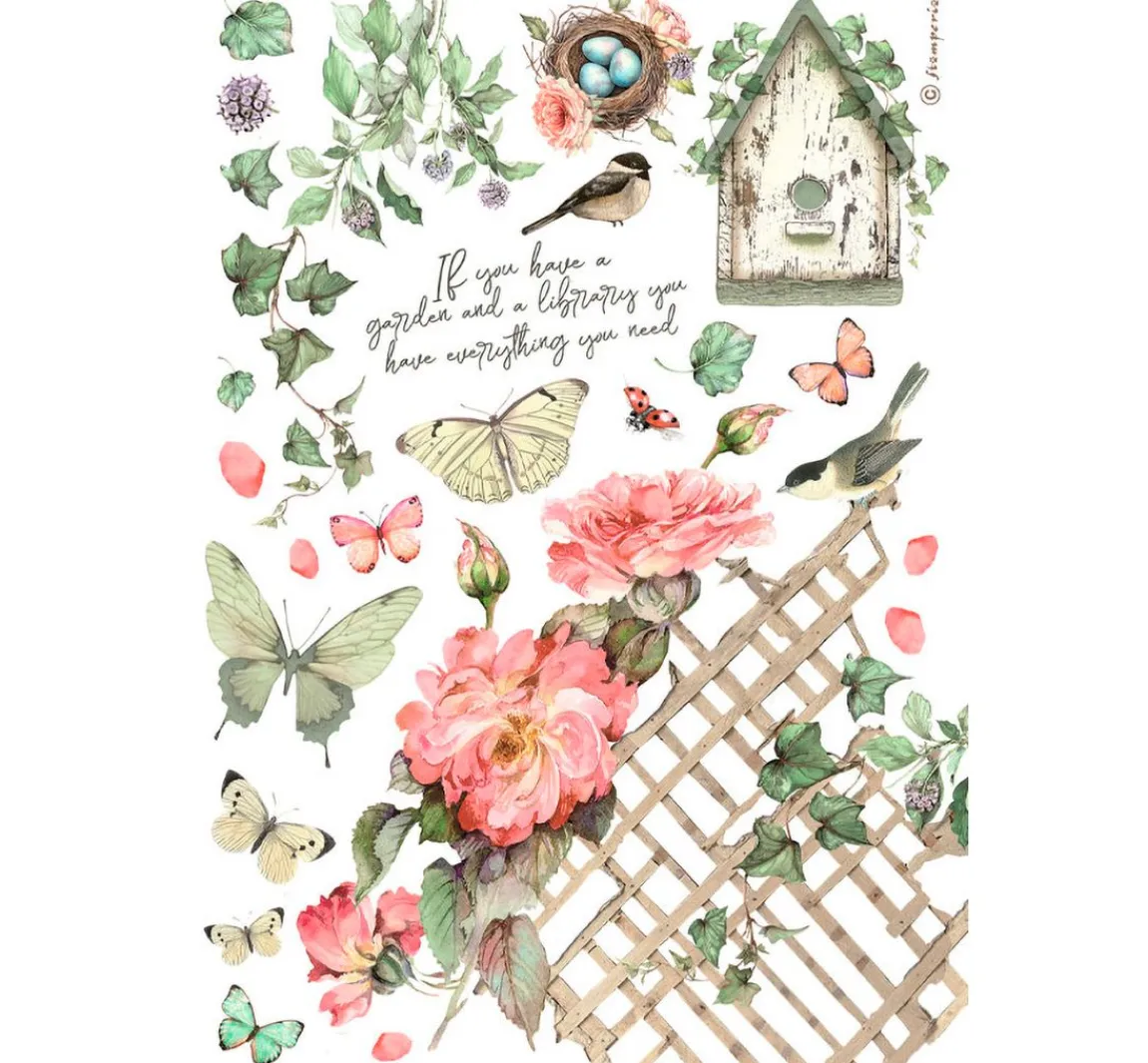 Outlet Stamperia Washi Pad "House of Roses"