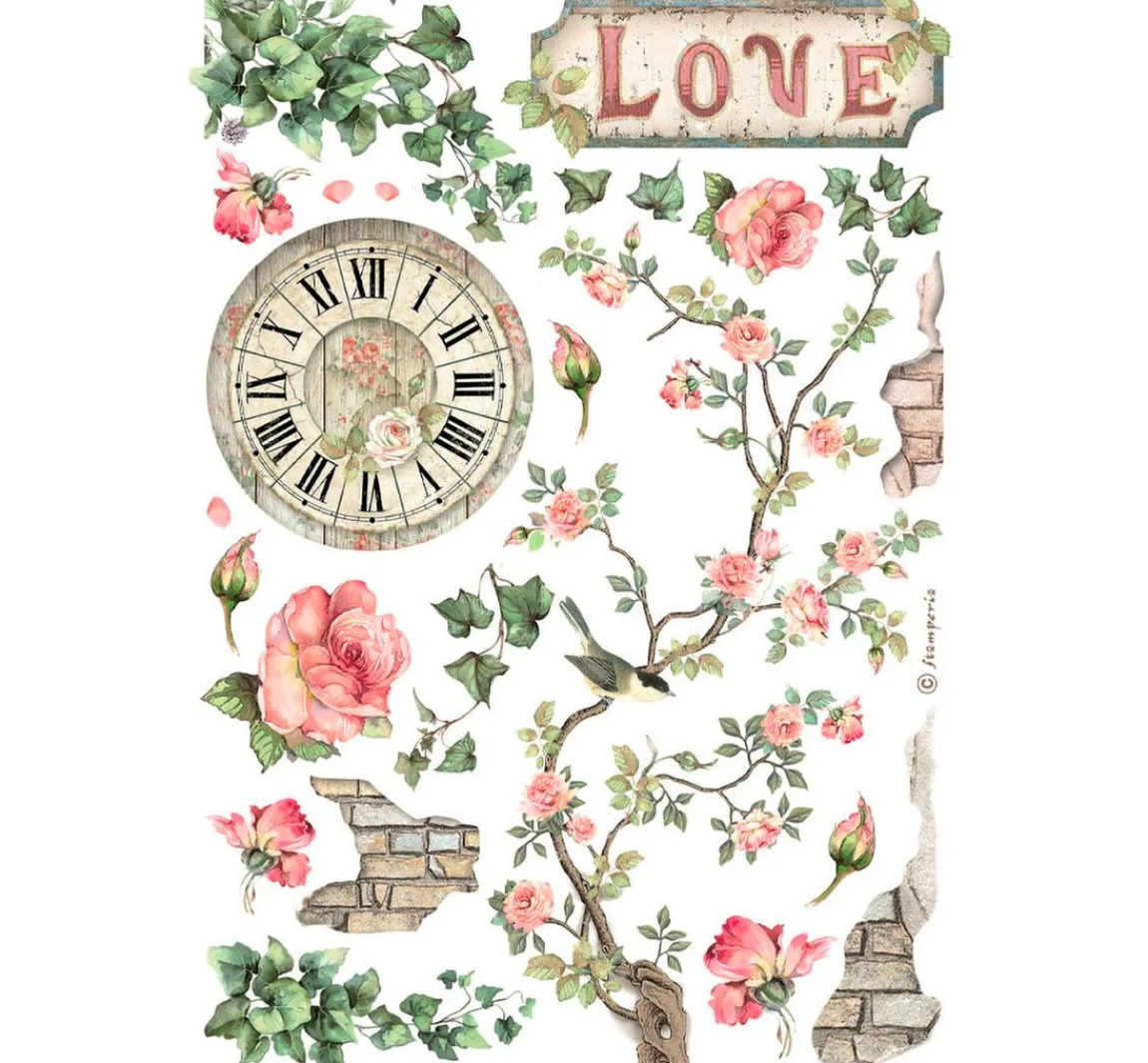 Outlet Stamperia Washi Pad "House of Roses"