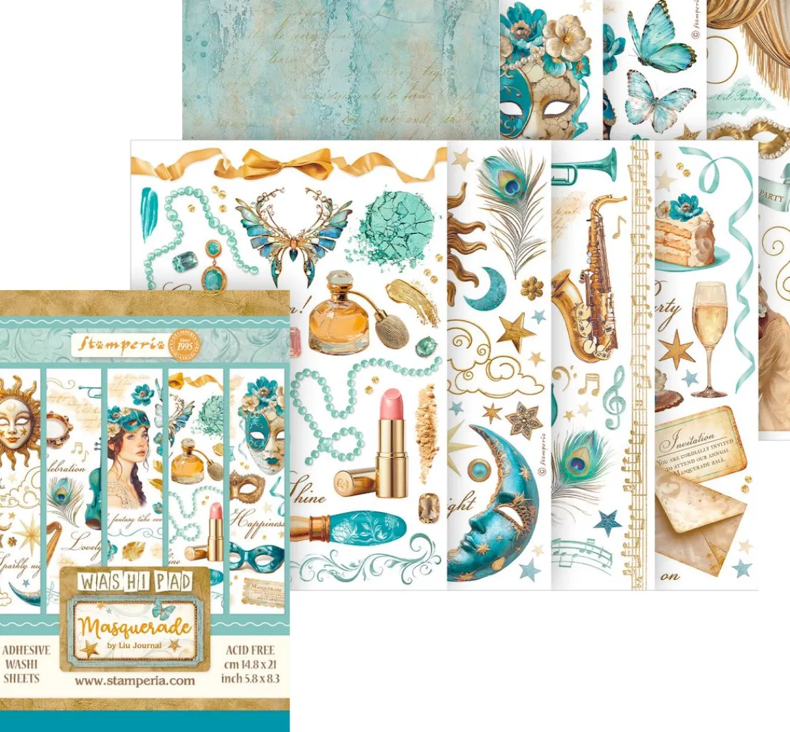 Outlet Stamperia Washi Pad "Masquerade"