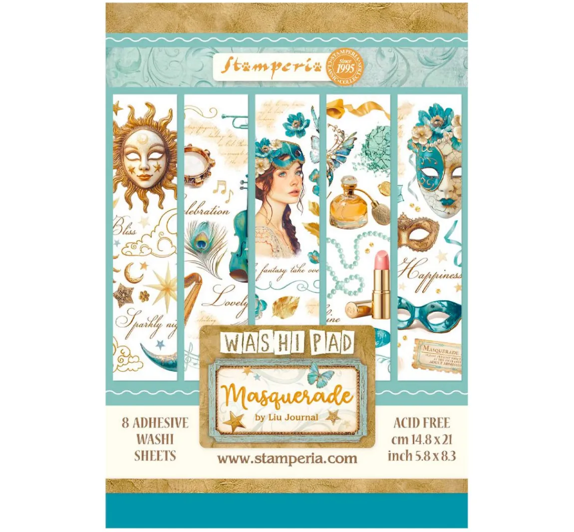 Outlet Stamperia Washi Pad "Masquerade"