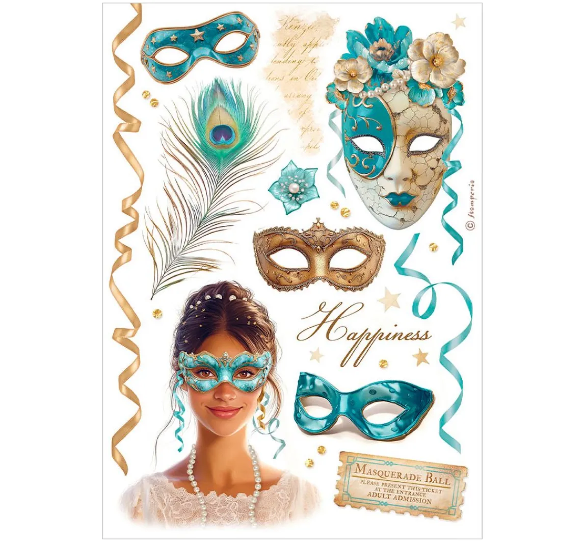 Outlet Stamperia Washi Pad "Masquerade"