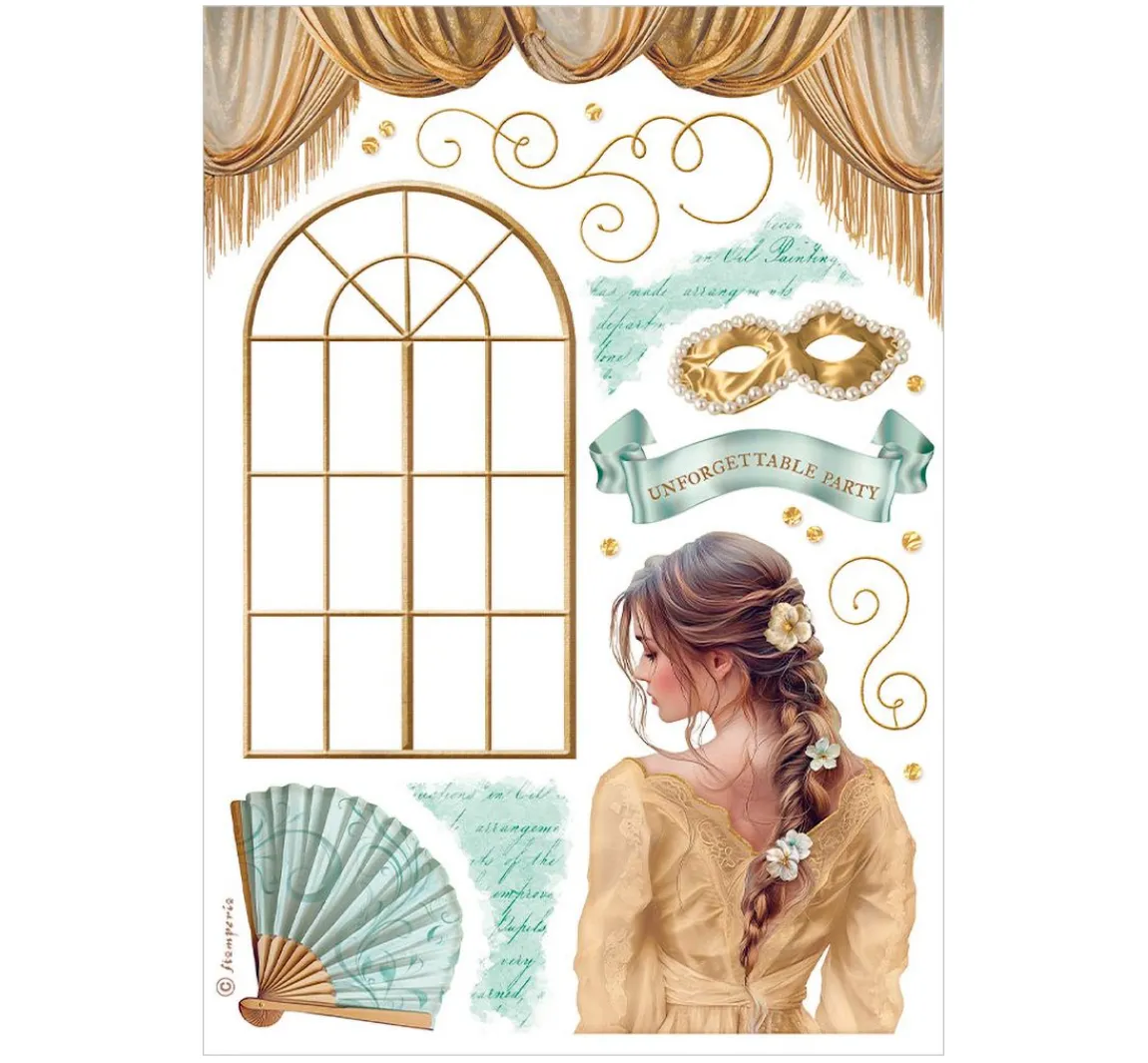 Outlet Stamperia Washi Pad "Masquerade"