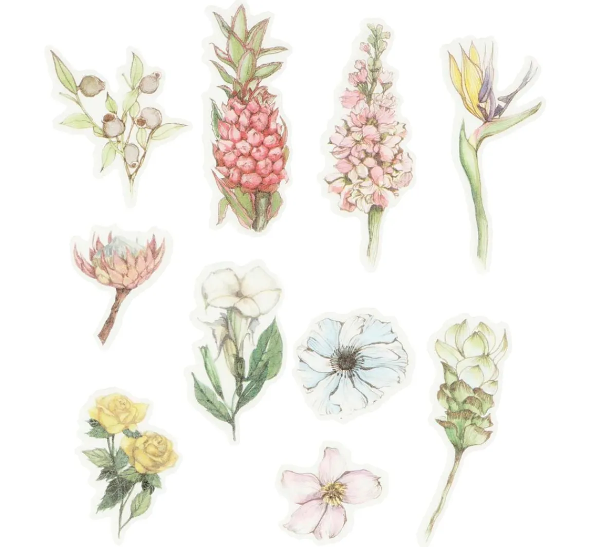 Outlet creativ company Washi Sticker "Blumen Pastell"