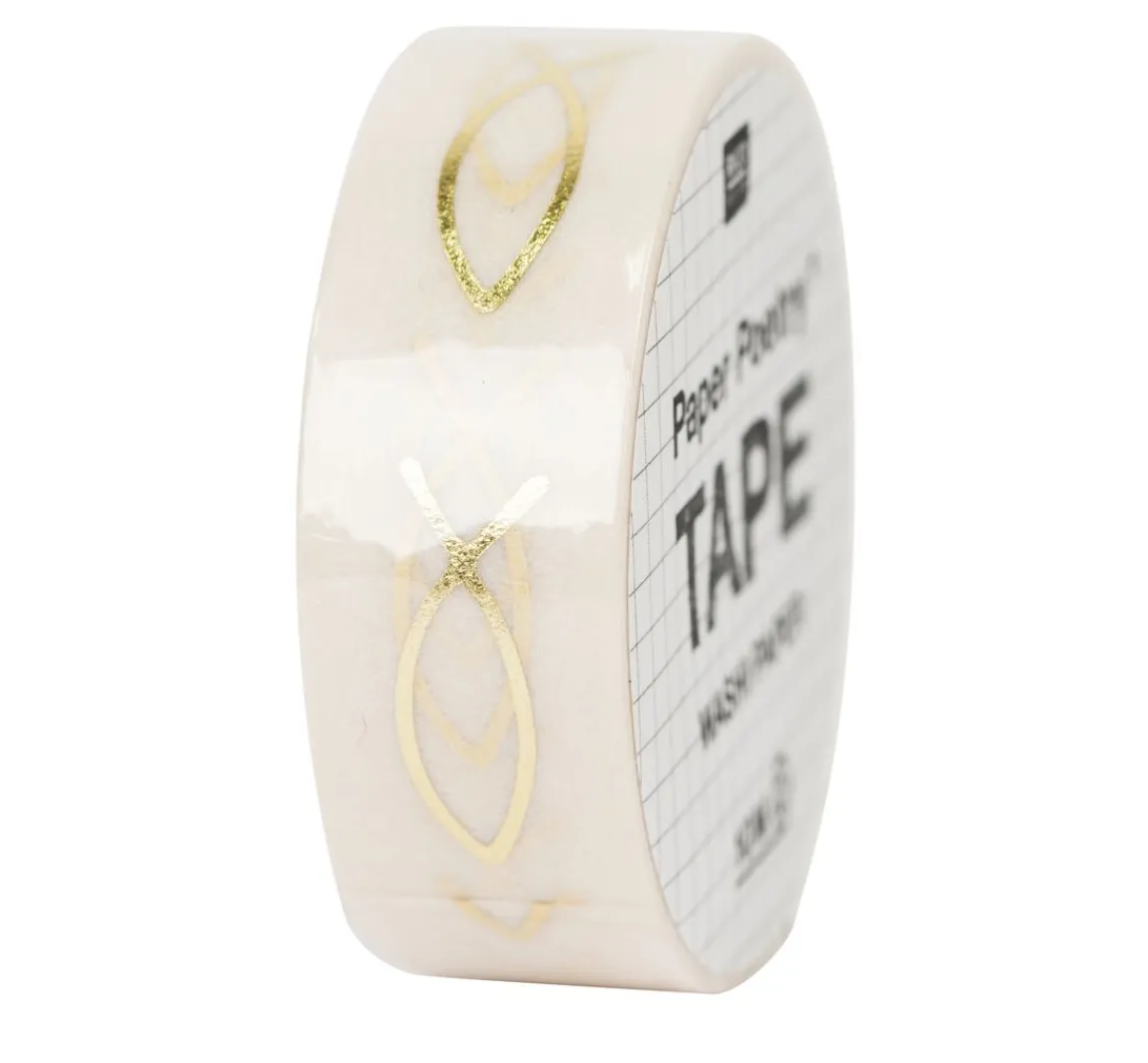 Outlet Rico Design Washi Tape "Fische Gold"